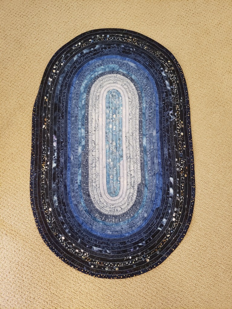 Kris: First rug completed, and it turned out flat!! Woo hoo!!